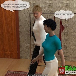 Dad has helped to pick up the dress to a daughter (3DFamilyOrgies Comics) thumbnail