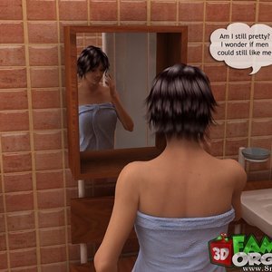 Spying on mother in the tub image 002