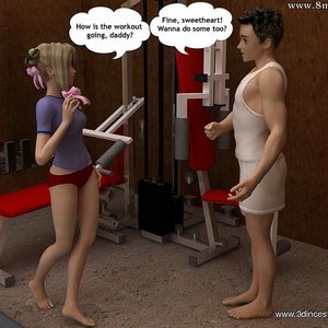 Daughter helps her daddy in training image 004