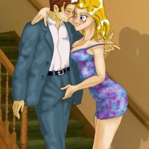 Blondy in hardcore action on stairs (Cartoon Valley) thumbnail