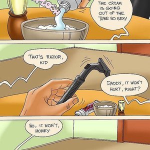 Father shaves his daughters pussy image 002