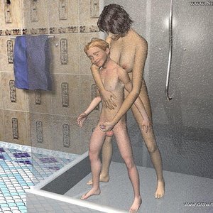 Bathroom procedures make mom and son closer image 033