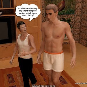 Horny milf helps her porn-addicted men (Drawingincest Comics) thumbnail
