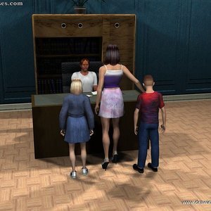 Mother consoles his son image 008