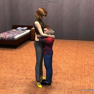 Mother consoles his son image 012