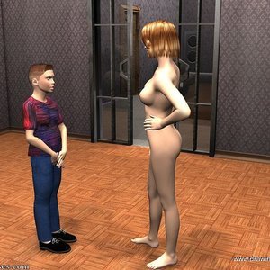 Mother consoles his son image 023