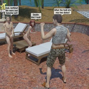Bro and Sis Caught by Daddy image 021
