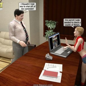 Naughty Granddaughter Plays with Grandpa image 002