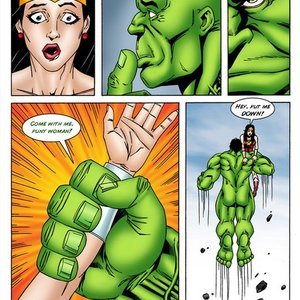 Wonder Woman vs the Incredibly Horny Hulk image 008