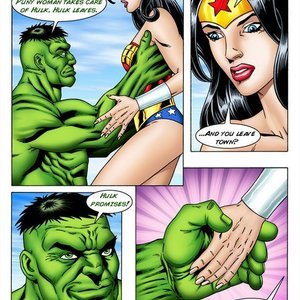 Wonder Woman vs the Incredibly Horny Hulk image 011