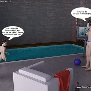 Naughty sonny gets gang-banging in the pool (3DIncestAnime Comics) image 004