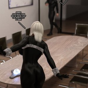 Elektroz vs Black Pantheress (Captured-Heroines Comics) image 006