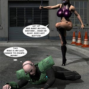 Night Razor Hunts Elektroz (Captured-Heroines Comics) image 005