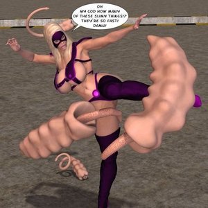 Phantom vs Stringy Meat (Captured-Heroines Comics) image 008