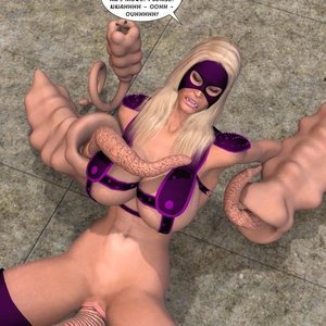 Phantom vs Stringy Meat (Captured-Heroines Comics) image 025