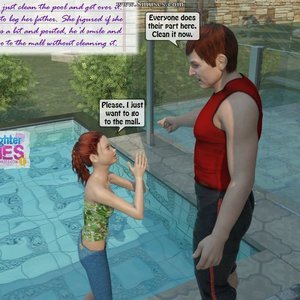Clean the Pool (Dad and Daughter Diaries Comics) image 005