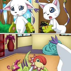 Gatomon in heat 2 (Digihentai Comics) image 009