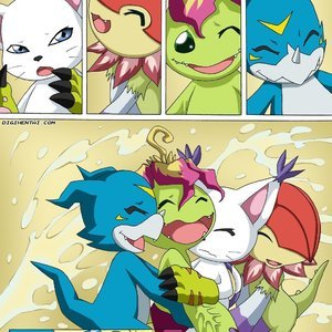 Gatomon in heat 2 (Digihentai Comics) image 016