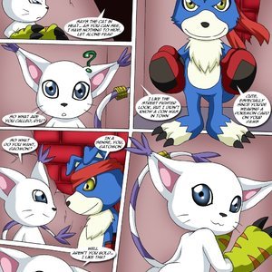 Gatomon in heat 2 (Digihentai Comics) image 018