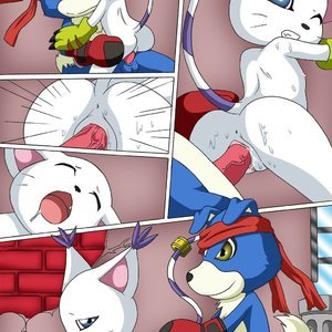 Gatomon in heat 2 (Digihentai Comics) image 020