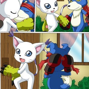 Gatomon in heat 2 (Digihentai Comics) image 023