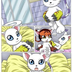 Gatomon in heat 3 (Digihentai Comics) image 002