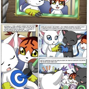 Gatomon in heat 3 (Digihentai Comics) image 004