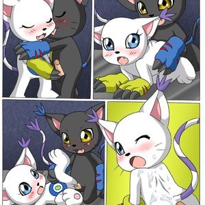 Gatomon in heat 3 (Digihentai Comics) image 008