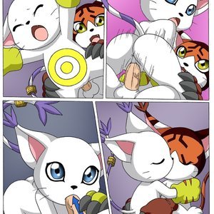 Gatomon in heat 3 (Digihentai Comics) image 011