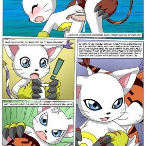 Gatomon in heat 3 (Digihentai Comics) image 012
