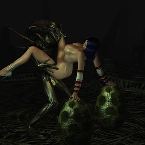 Sylvia and Alien (DizzyDills Comics) image 015