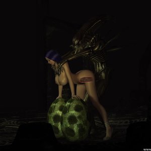 Sylvia and Alien Monster (DizzyDills Comics) image 005