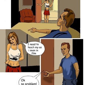 Father gives lessons to his daughter (Drawingincest Comics) image 009