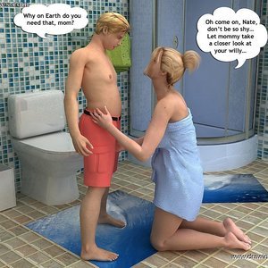 Mom goes for a ride on top of her sonny (Drawingincest Comics) image 004