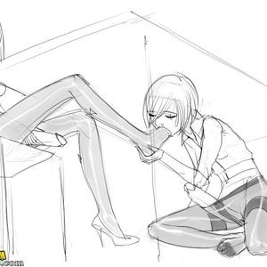 Christine And Priya In The Library (Innocent Dickgirls Comics) image 008