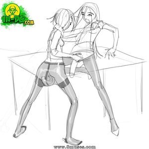 Christine And Priya In The Library (Innocent Dickgirls Comics) image 010