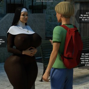 Lilys First Day as a Nun (The Foxxx Comics) image 009