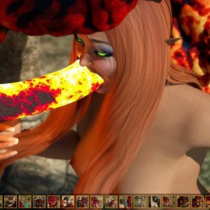 Princess vs Fiery Cock (Zuleyka 3D Comics) image 017